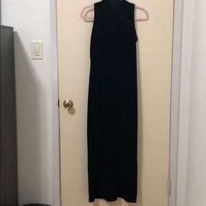 Mica Black Velvet Maxi Dress